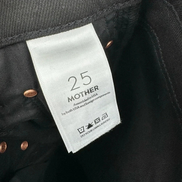 NEW MOTHER | The Tomcat Ankle Lasting Impression Black Straight Jeans 25 B644 - Picture 8 of 9